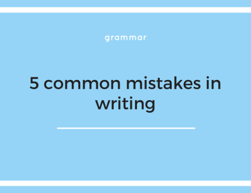 5 common mistakes in writing
